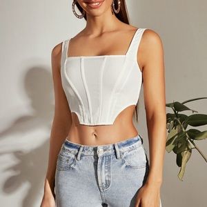 Cute White Corset Style Top..